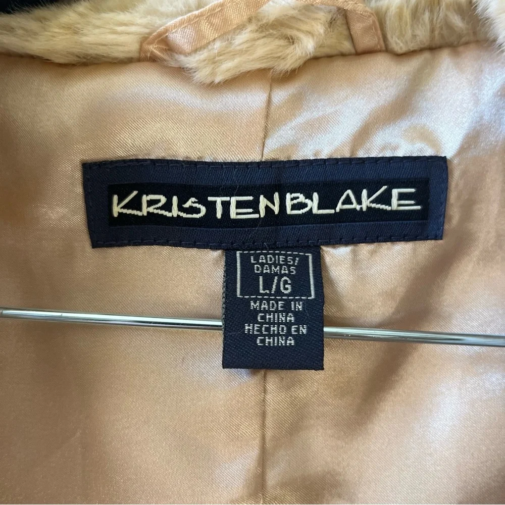 Kristen Blake Faux Fur Cream Vest, size large, like new condition - Picture 7 of 9
